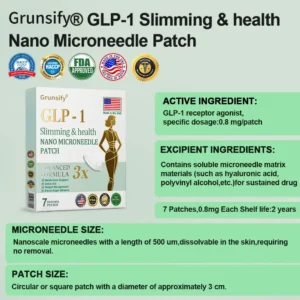 Grunsify® NIDDK-Tirzepatide Nano Microneedle Patch – FDA Certified Weight Loss Solution | 60% OFF Final Hours