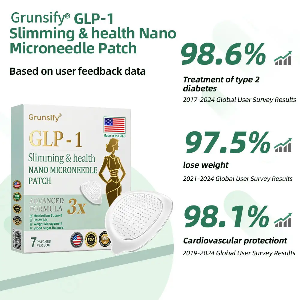 【Last Day Promotion 60% OFF】Grunsify® NIDDK-Tirzepatide Slimming & health NANO MICRONEEDLE PATCH🇺🇸👨⚕️(Zero Pain, 24/7 Release | Lose 20lbs FAST | 90% Sugar Drop | )2️⃣