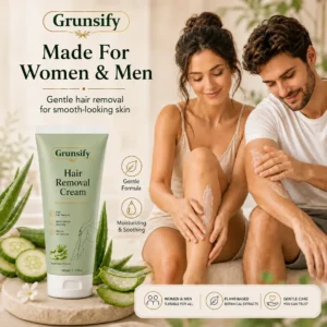 Grunsify® Natural Gentle Hair Removal Cream | For Women & Men, Sensitive Skin