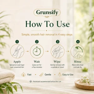 Grunsify® Natural Gentle Hair Removal Cream | For Women & Men, Sensitive Skin